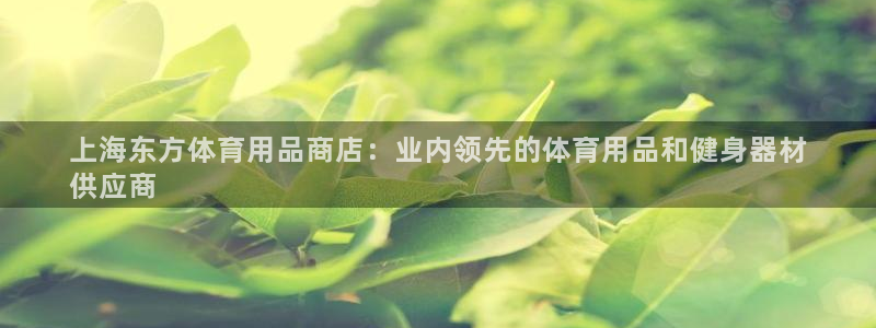 欧陆软件官网：上海东方体育用品商店：业内领先的体育用