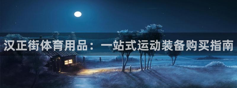 欧陆娱乐系统教程：汉正街体育用品：一站式运动装备购买