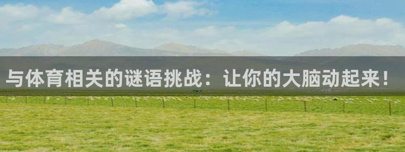 欧陆娱乐计划预测软件：与体育相关的谜语挑战：让你的大